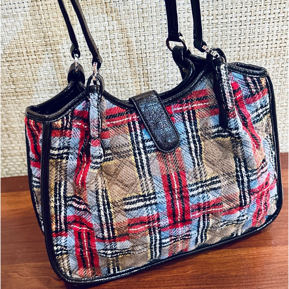 Hpeuc Limited Edition Patchwork Wool Plaid Tab Sh… - image 2